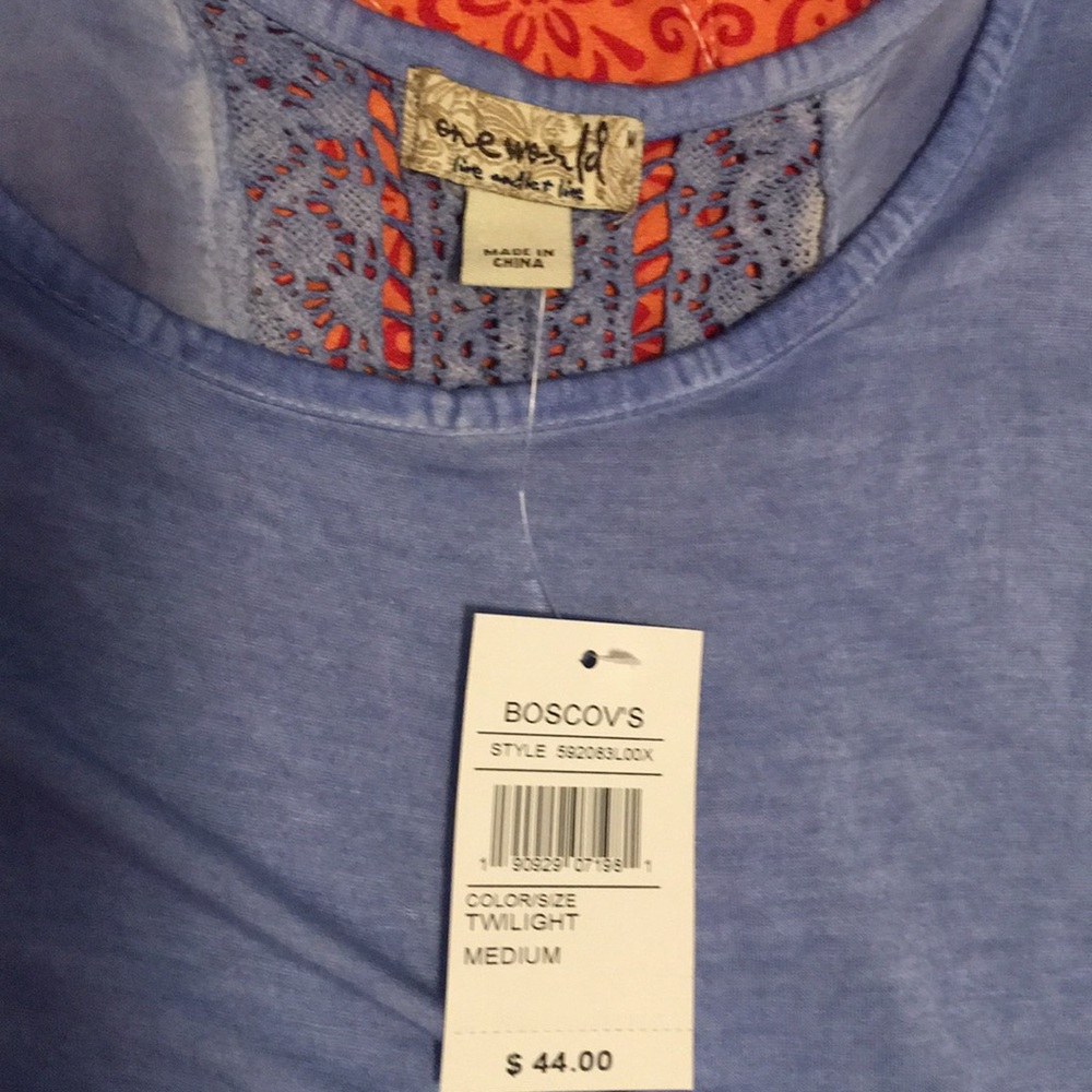 One World Blue Tank Top - Picture 4 of 4